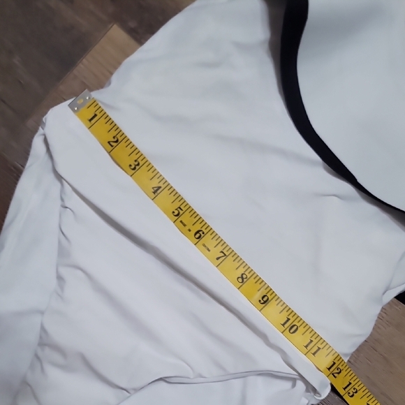 Gianni Bini White One Piece with Black Ruffle - Picture 6 of 9